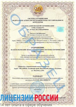 Образец разрешение Лобня Сертификат ISO 22000